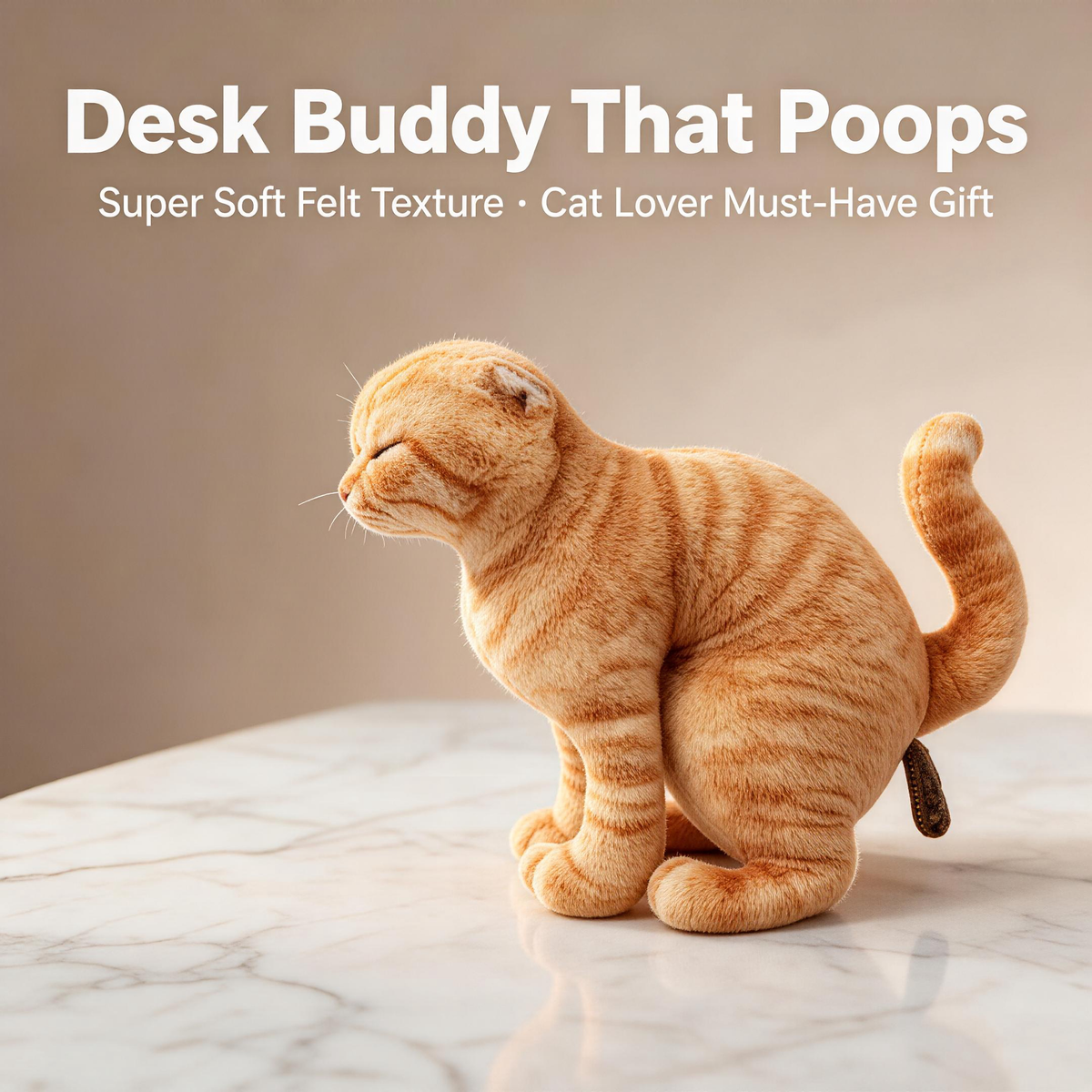 Poopoocat — Cheeky Orange Cat Plush